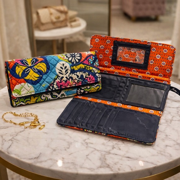 Vera Bradley Handbags - Vera Bradley Trifold Wallet in the Rio pattern Colorful Quilted wallet only